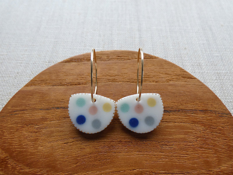 and O Design Hand Made Porcelain Fragment Earrings