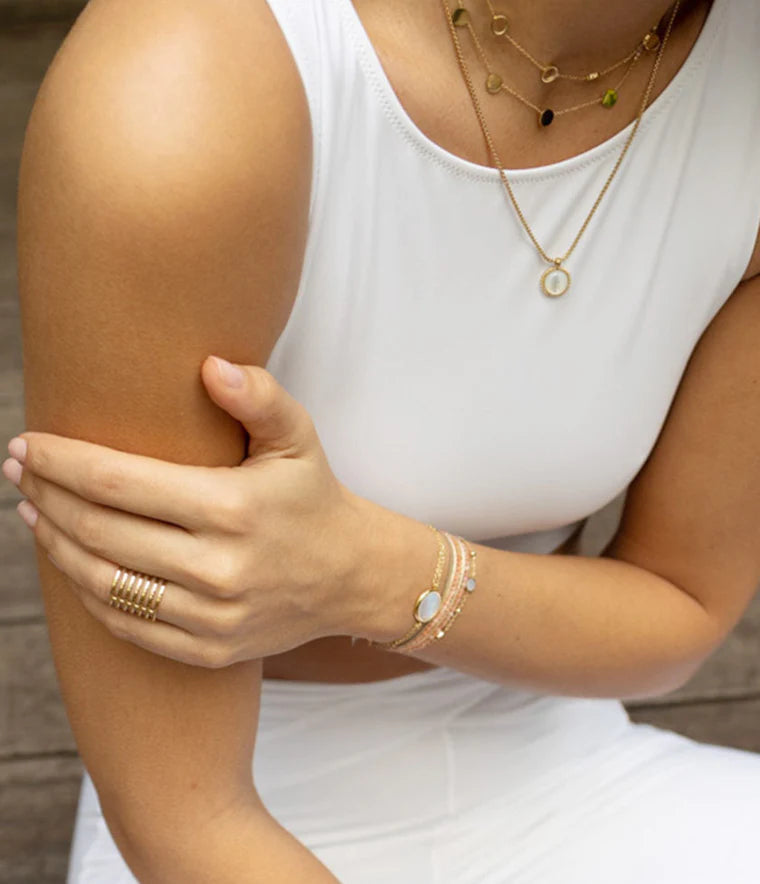 Zag Bijoux Gold Mother of Pearl Bracelet